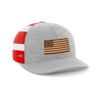 13 Colonies Leather Patch Hat Hat Greater Half Heather Grey/Flag